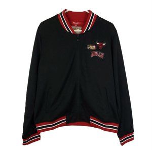 Chicago Bulls Mitchell & Ness NBA Womens Jersey Jacket Black Red NWT